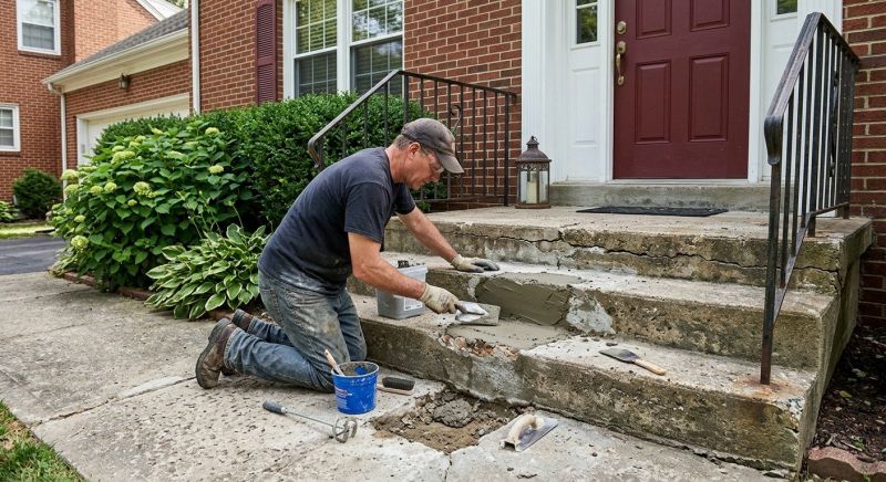 Cracked Stairs Repair in Corpus Christi, TX